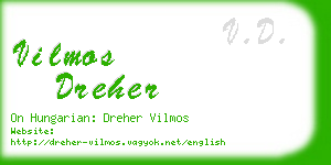 vilmos dreher business card